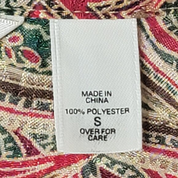 Victoria's Secret 90's Intimates Sleep Lounge Night Shirt Paisley Satin Size Sm - Picture 11 of 12